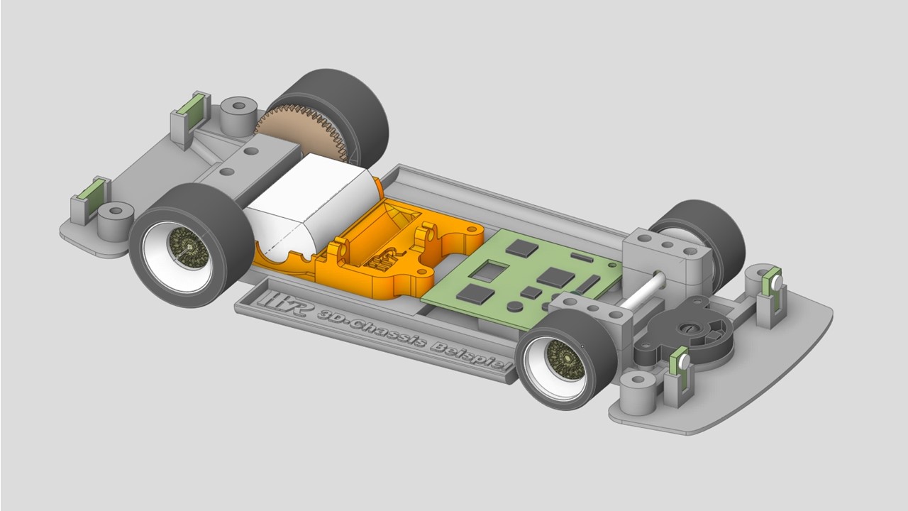 3D - Chassis HBRacing Plug&Play für Carrera Slotcars 1:24
