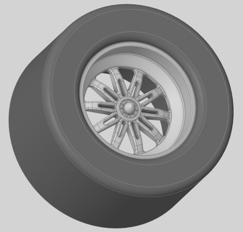 Felgeneinsatz 1063 (Vorder + Hinterachse) - für SlotCars F1 AMG W10/W12