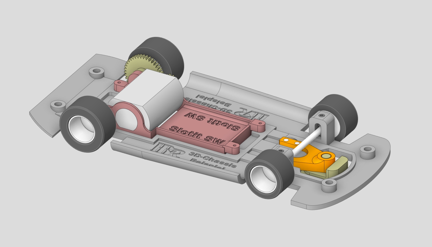 3D-Chassis für Slotit Sidewinder Mororhalter