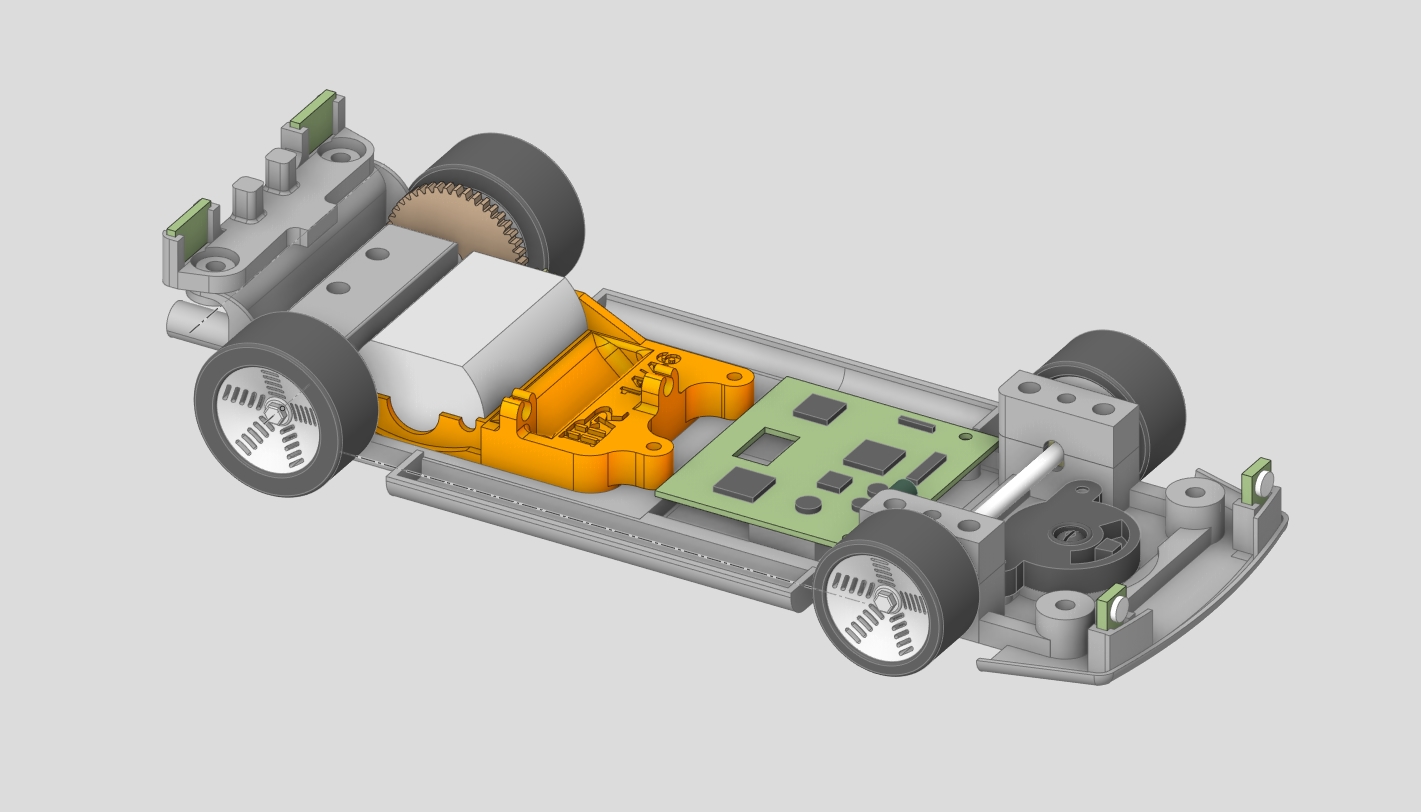 3D Chassis für Carrera Slotcars 1:24