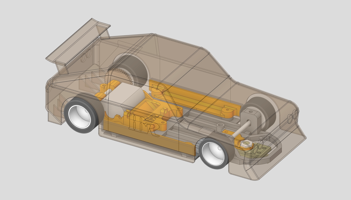 3D-Chassis HBRacing-Performance für 1:24 Karosserien