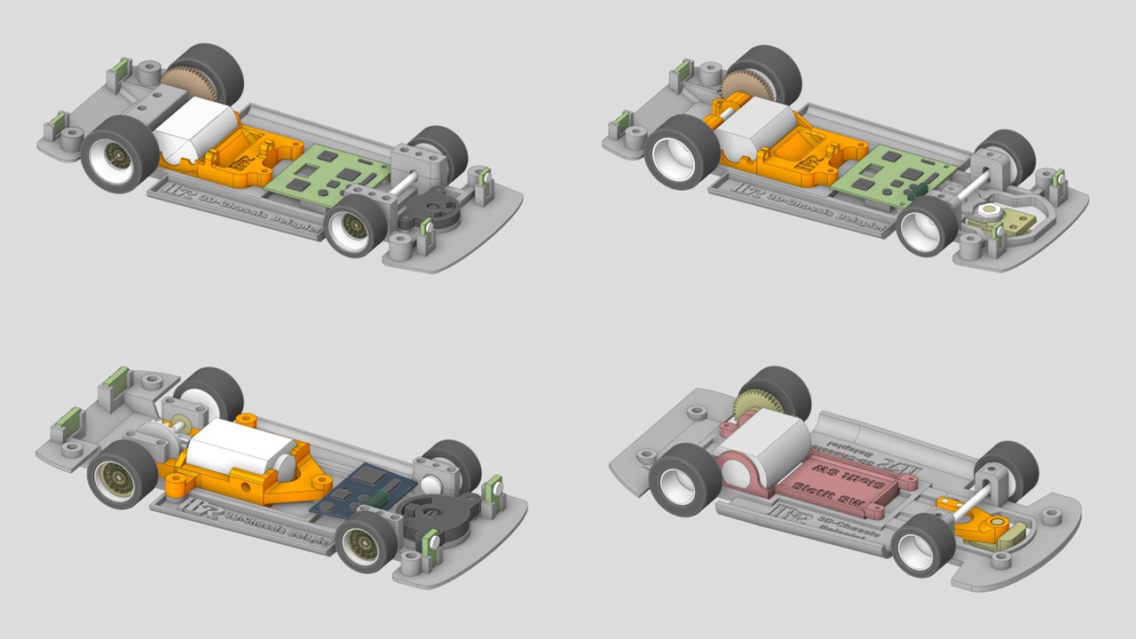 3D-Chassis für Carrera - SlotCars