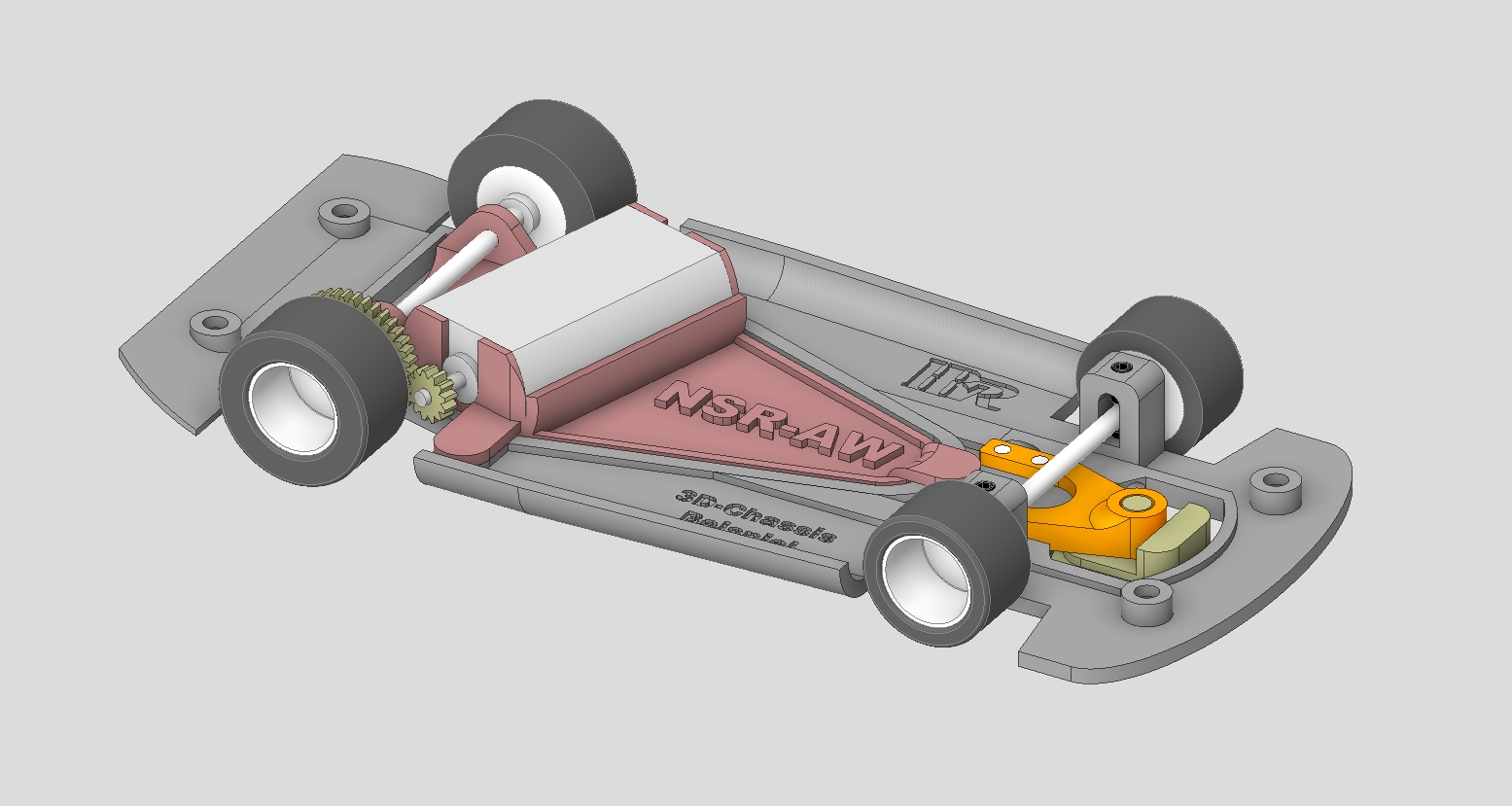3D-Chassis für NSR Anglewinder Motorhalter