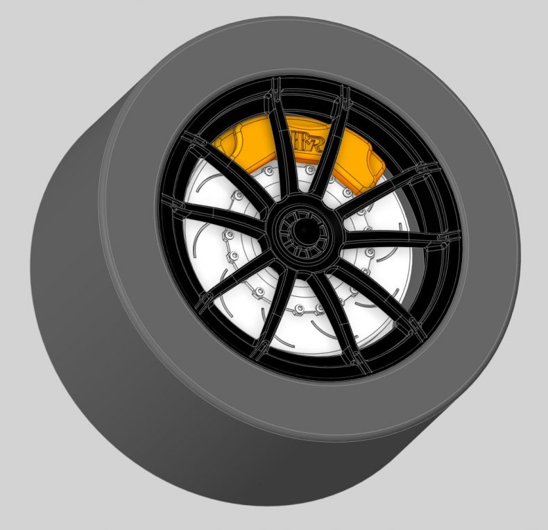 Felgeneinsatz 1168 (ZweiTeilig) - für SlotCars Cadillac V-LMDH